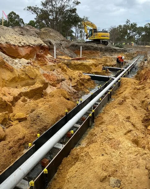 Pile and Keel - Sewer Main project in Perth, Western Australia
